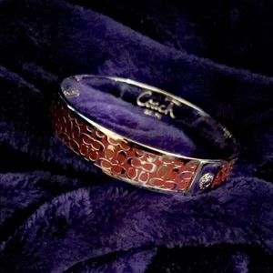 Coach Silver Signature Bangle
